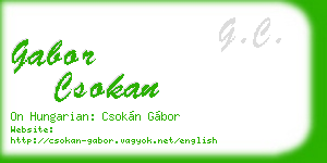 gabor csokan business card