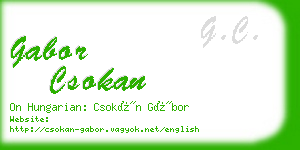 gabor csokan business card